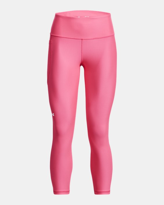 Women's HeatGear® Armour No-Slip Waistband Ankle Leggings, Pink, pdpMainDesktop image number 4